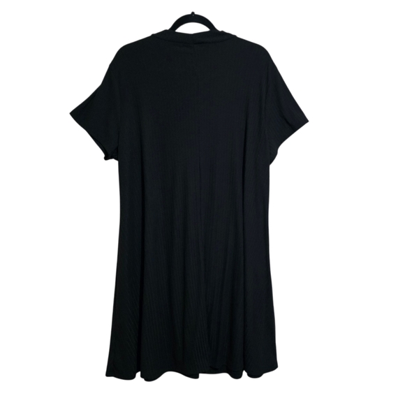 Vibe Sportswear Dresses & Skirts - Vibe Sportswear Tshirt Dress Short Sleeve Pullon Black Above Knee Womens 2X